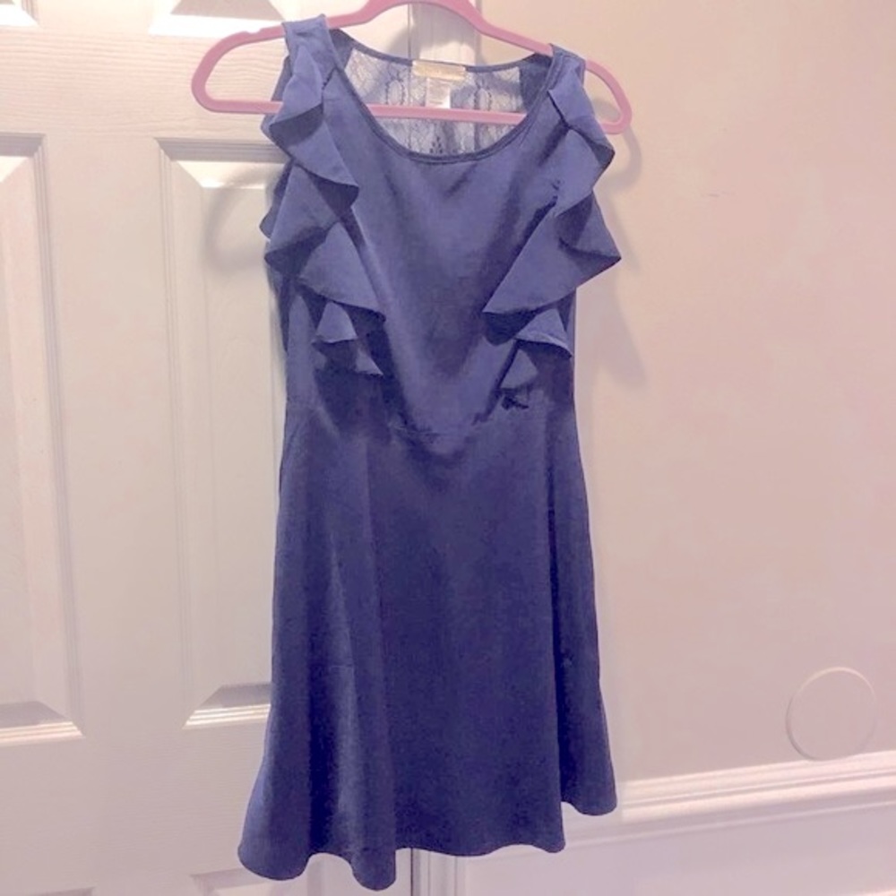 Lucid Pink open back lace dress Small